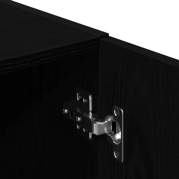 3-delige Keukenkastenset bewerkt hout zwart - Afbeelding 5